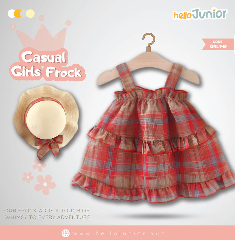 Hello Junior Casual Girls Frock (6 Months to 03 Years)