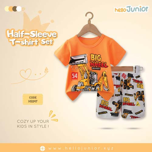 Hello Junior Half Sleeve T-Shirt for Kids (6 Months to 11 Years)