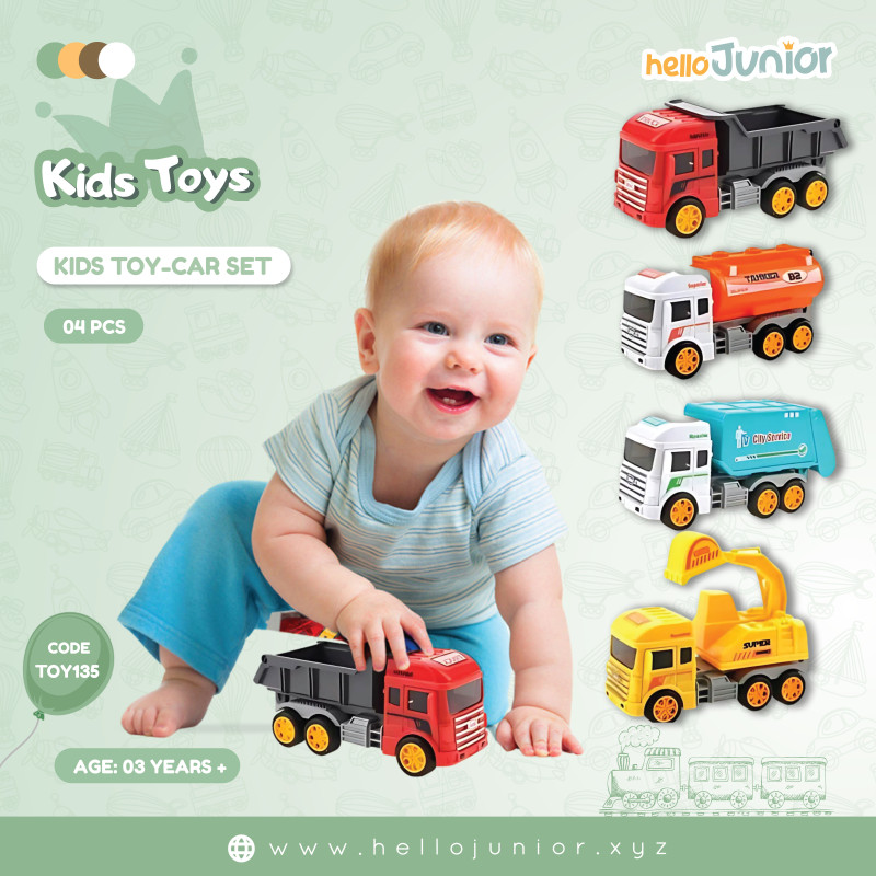 Urban Builder Development Team Set Toys(4 pcs contraction Super Truck set)
