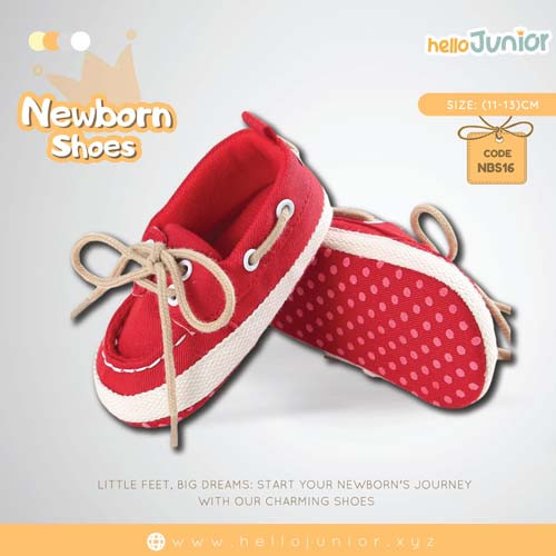 Hello Junior baby shoes for newborn to 18 month, made with cotton and rubber sole