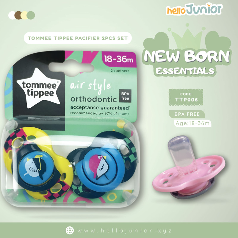 Tommee Tippee pacifier, 18-36 months 2pcs set, Multicolor