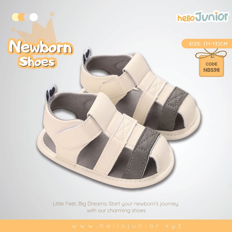 Hello Junior baby shoes for newborn to 18 month, made with cotton and rubber sole