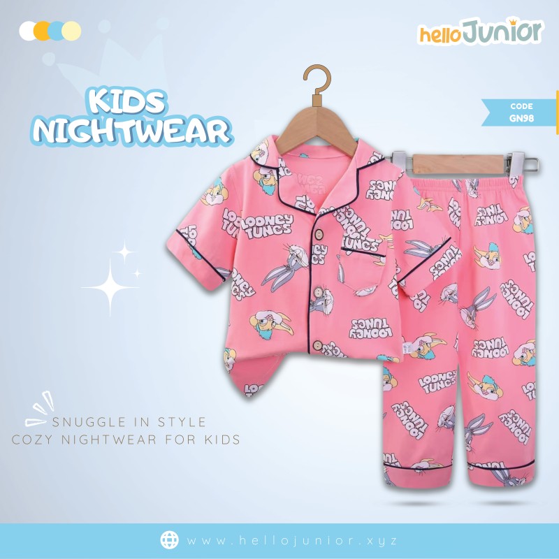 Hello Junior Kids Nightwear / PJ Set / Night Dress (6 Months to 11 Years)