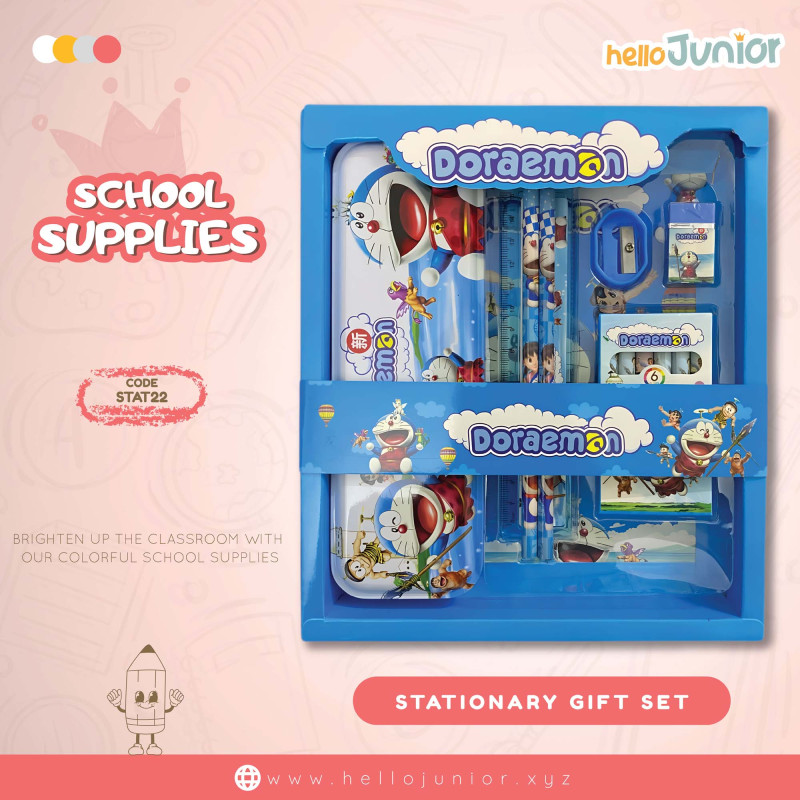 Stationery gift set for students / Kids, Multicolor Doraemon