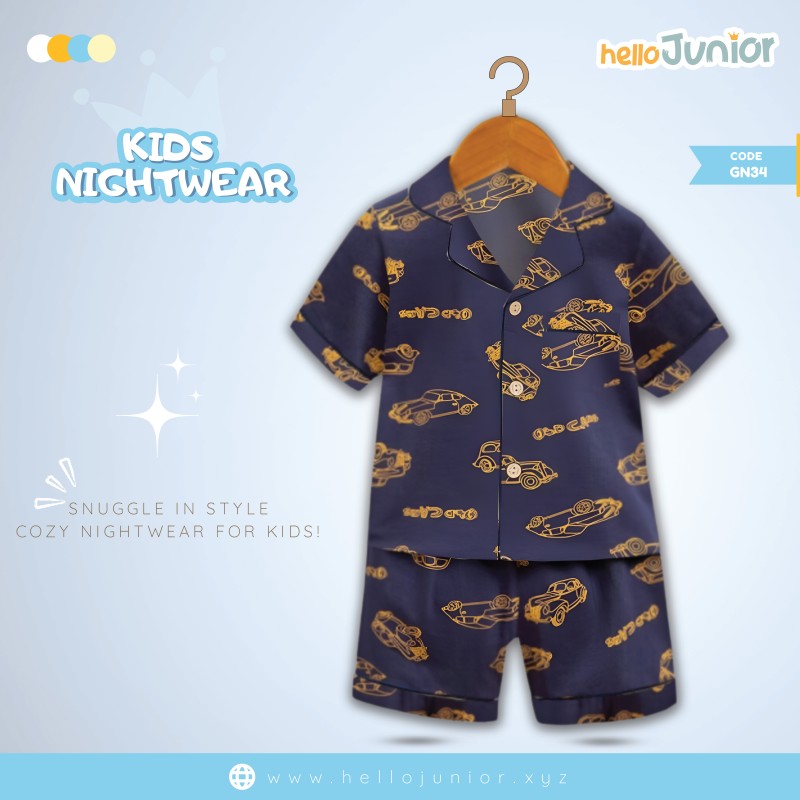 Hello Junior Kids Nightwear / PJ Set / Night Dress (6 Months to 11 Years)