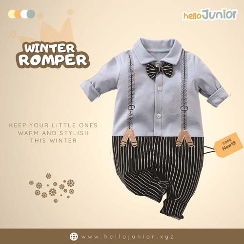 Hello Junior Kids Winter Romper, Newborn baby dress 0 month to 09 month