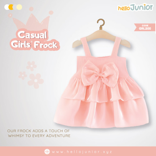Hello Junior Casual Girls Frock (6 Months to 03 Years)