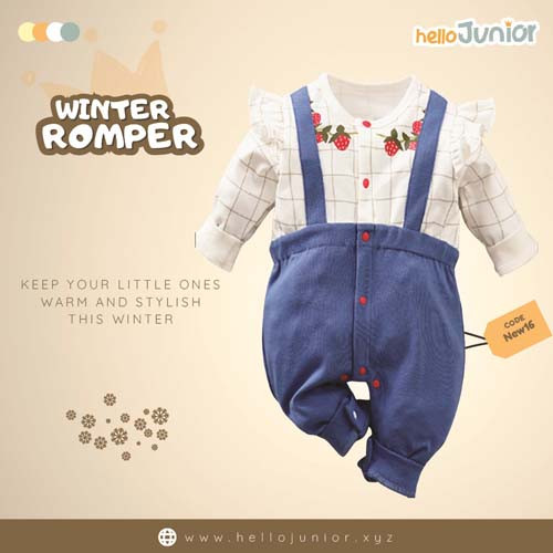 Hello Junior Kids Winter Romper, Newborn baby dress 0 month to 09 month