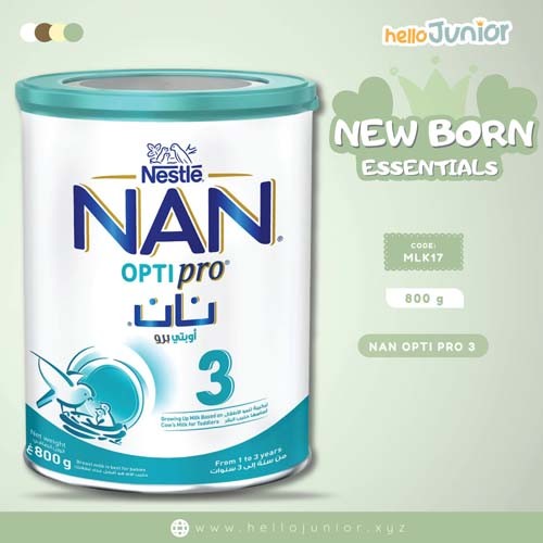 Nestlé NAN Optipro Stage 3 Growing-Up Formula (800g) For Toddlers 1 to 2 Years, , Imported from Dubai