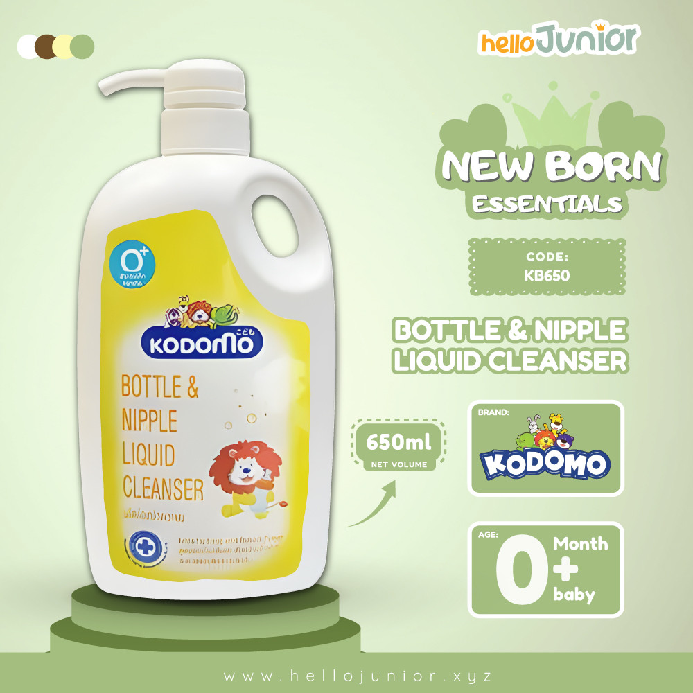 Kodomo Bottle & Nipple Liquid Cleanser 650ml | Safe Baby Cleanser | Hello Junior