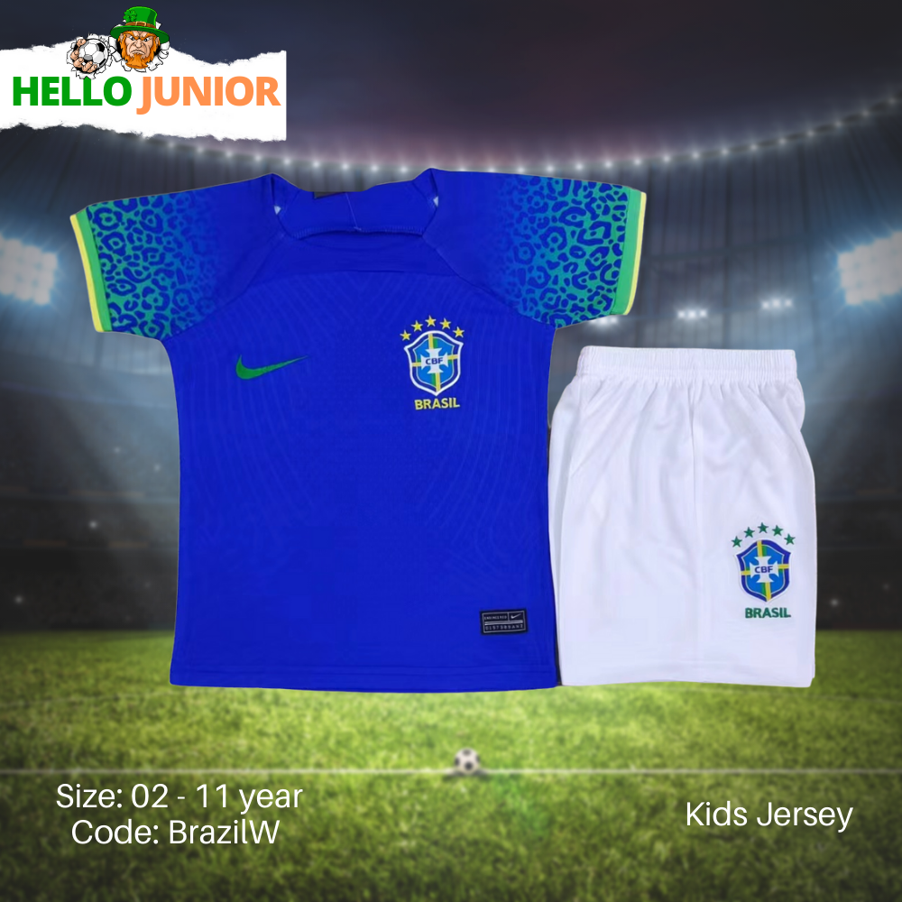 Brazil Home Kids Jersey – Sporty Style for Every Little Champion