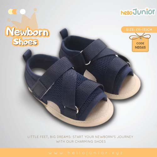 Hello Junior baby shoes for newborn to 18 month, made with cotton and rubber sole