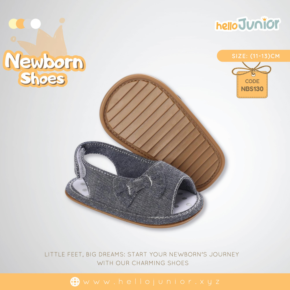 Hello Junior baby shoes for newborn to 18 month, made with cotton and rubber sole