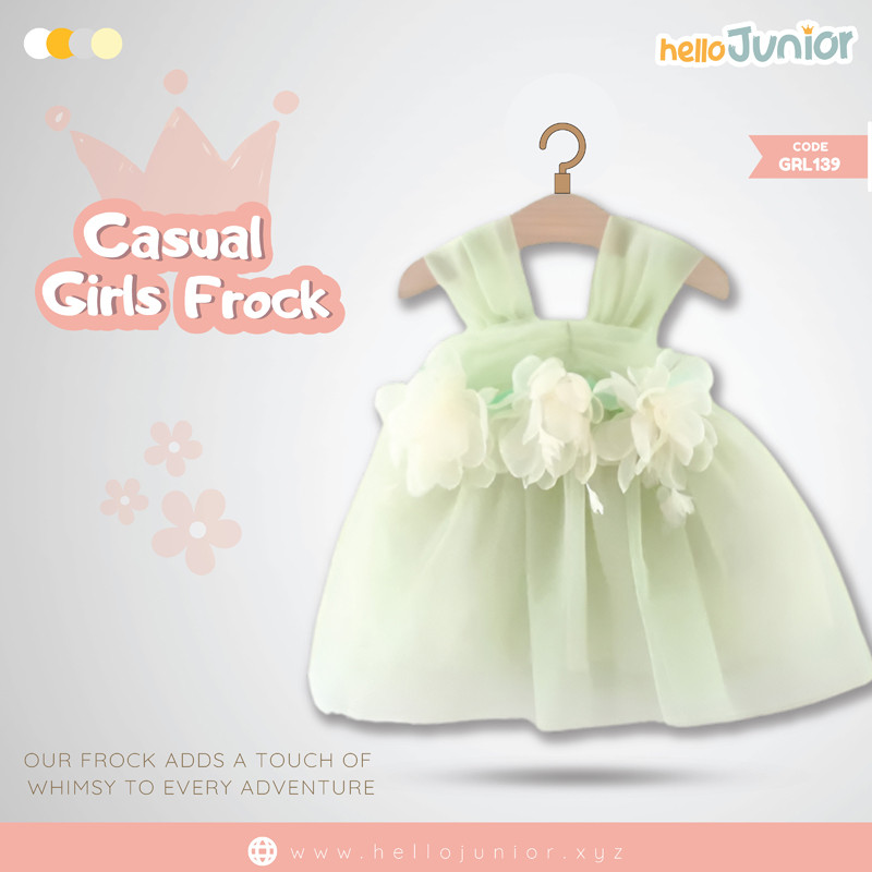 Hello Junior Casual Girls Frock (6 Months to 03 Years)