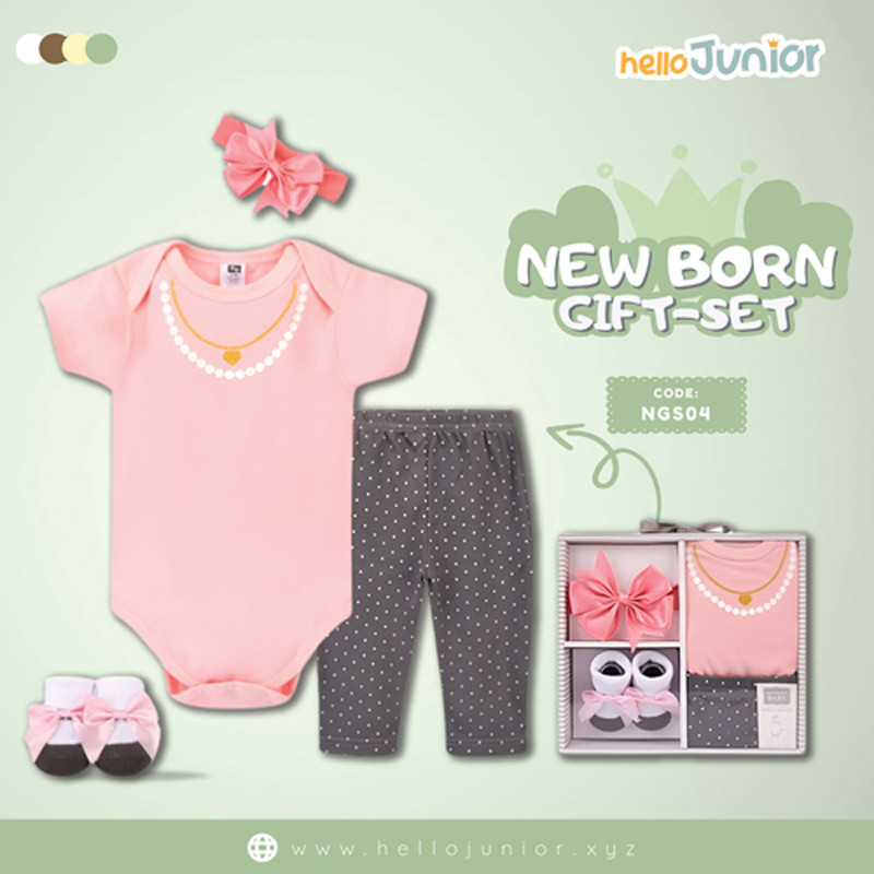 Hello Junior Clothing Gift Set 4 pcs for 0-6 Months