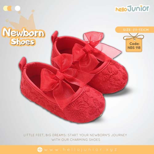 Hello Junior baby shoes for newborn to 18 month, made with cotton and rubber sole