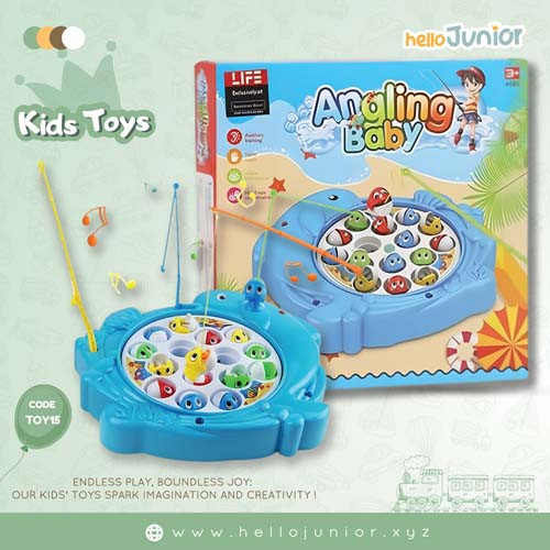 Musical Dolphin Fishing Game Toy for Kids 3+ | Rotating Fish Board Game with Music – Hello Junior