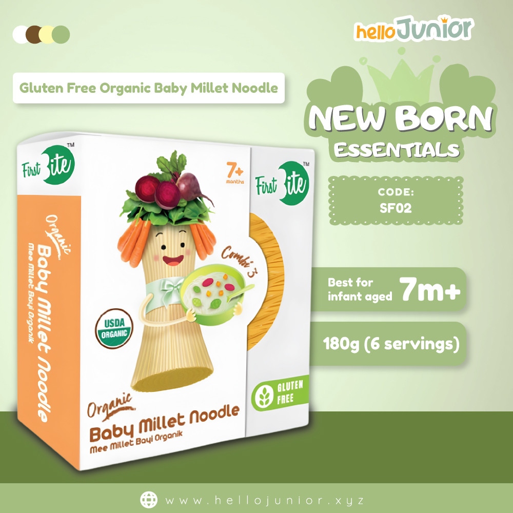 FIRST BITE Organic Baby Millet Noodle Combi 3 From 7+ Months 180g Malaysia
