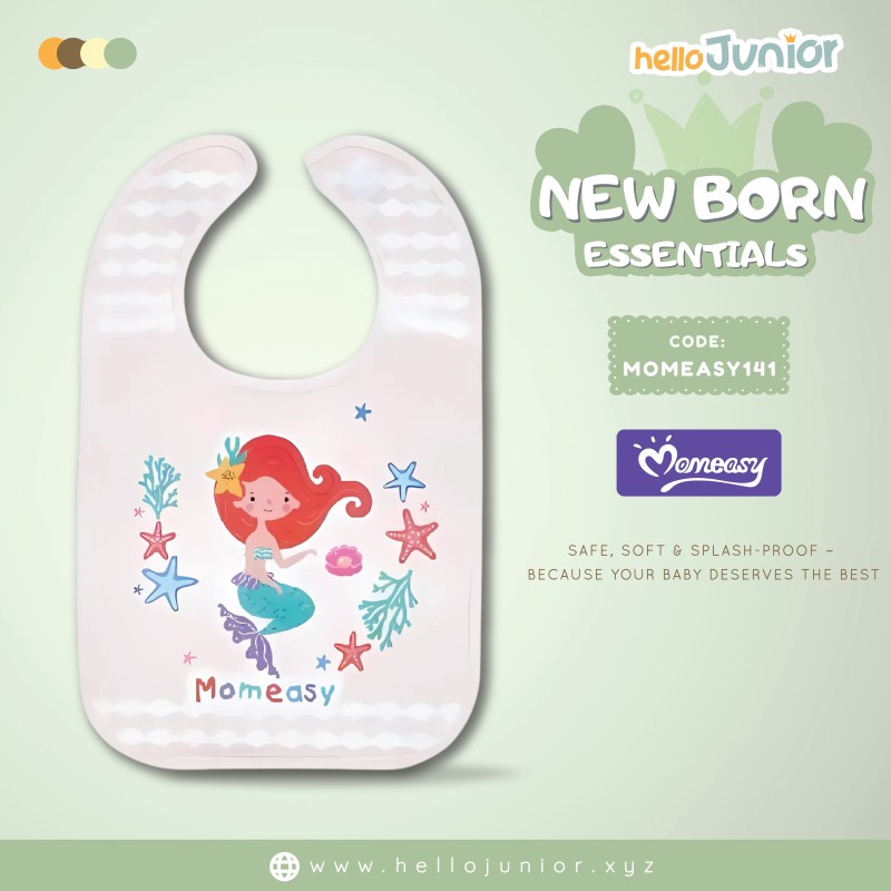 Momeasy waterproof BPA free baby bib for 4m+