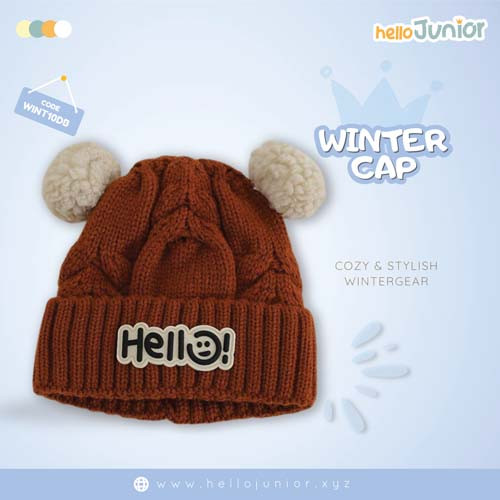 Hello Junior Woolen Cap (1-5 Years) – Soft and Comfortable