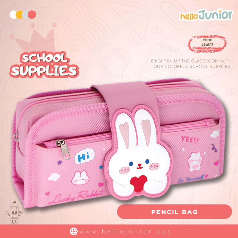 Stationery Pencil Box for students / Kids, Pink