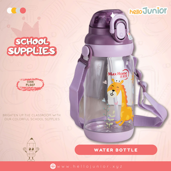 Water bottle for kids 550ml , Purple Zeraf