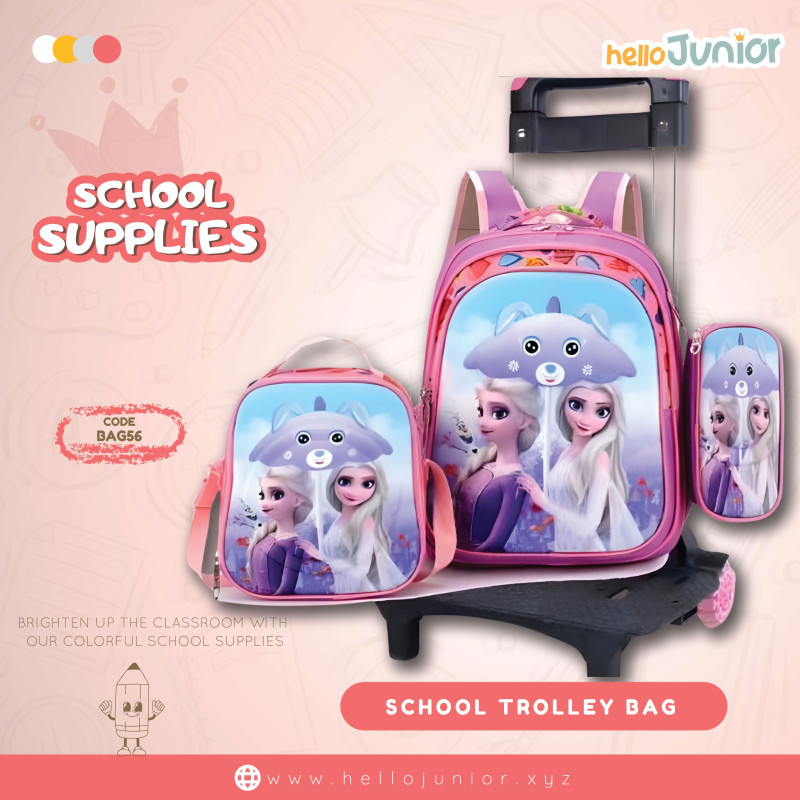 Trolly Bag for kids / School Bag for Kids, Multicolor Frozen