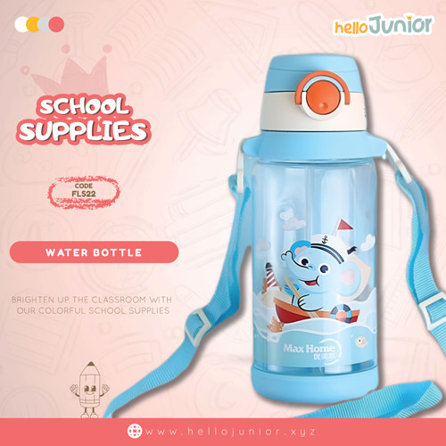 Hello Junior Water Bottle for Kids / Mum pot for Little Ones, Multicolor 550 ml, BPA free