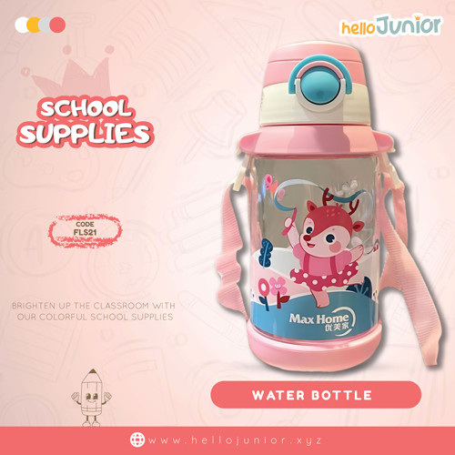 Hello Junior Water Bottle for Kids / Mum pot for Little Ones, Multicolor 550 ml, BPA free