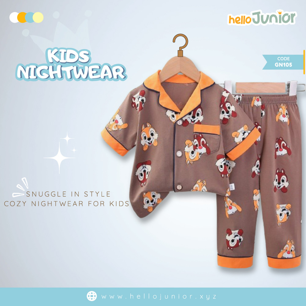 Hello Junior Kids Nightwear / PJ Set / Night Dress (6 Months to 11 Years)