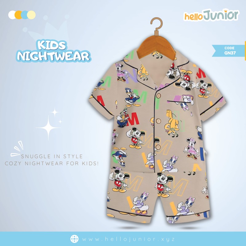 Hello Junior Kids Nightwear / PJ Set / Night Dress (6 Months to 11 Years)