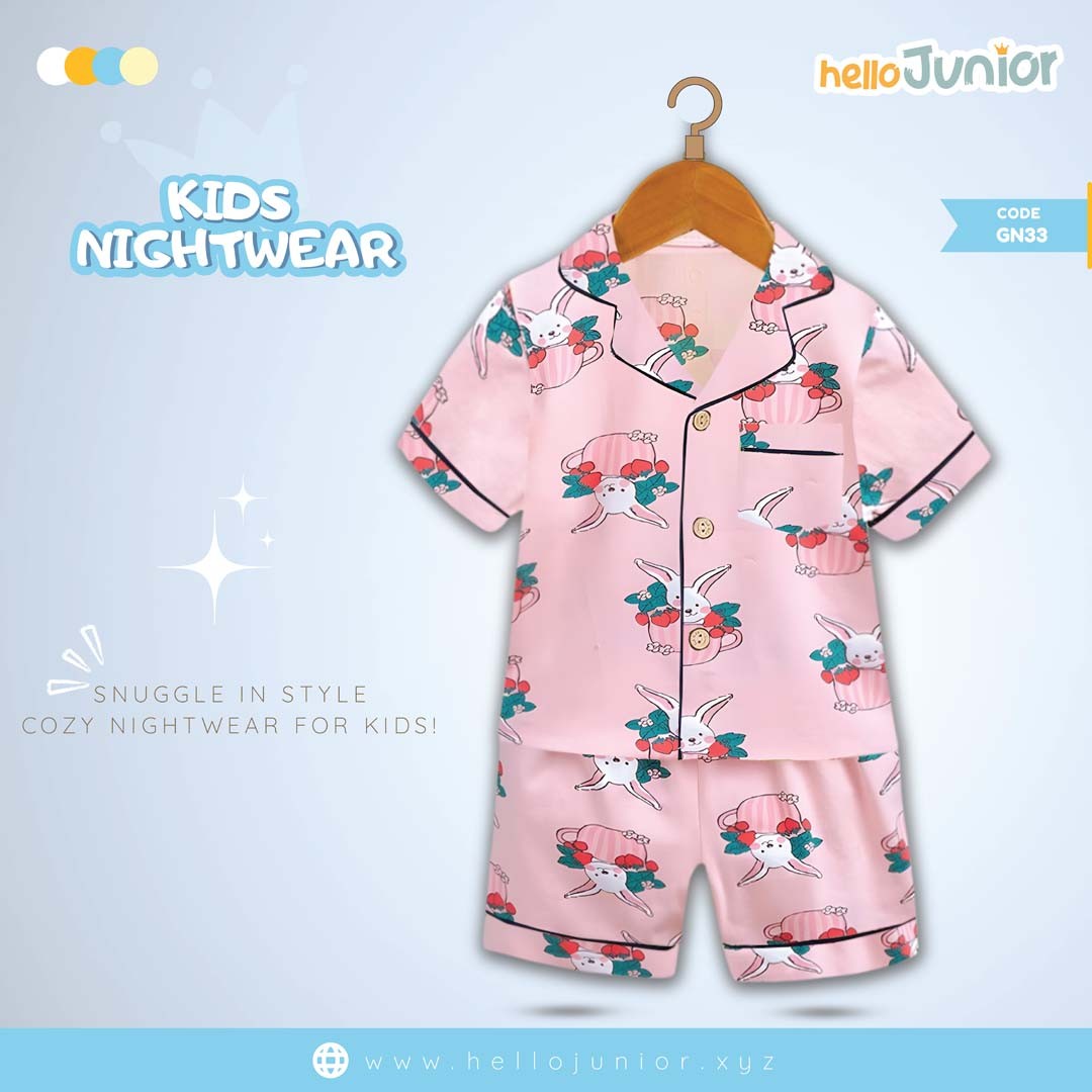 Hello Junior Kids Nightwear / PJ Set / Night Dress (6 Months to 11 Years)
