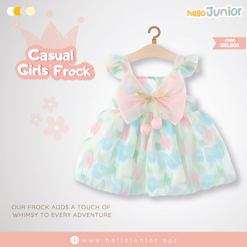 Hello Junior Casual Girls Frock (6 Months to 03 Years)