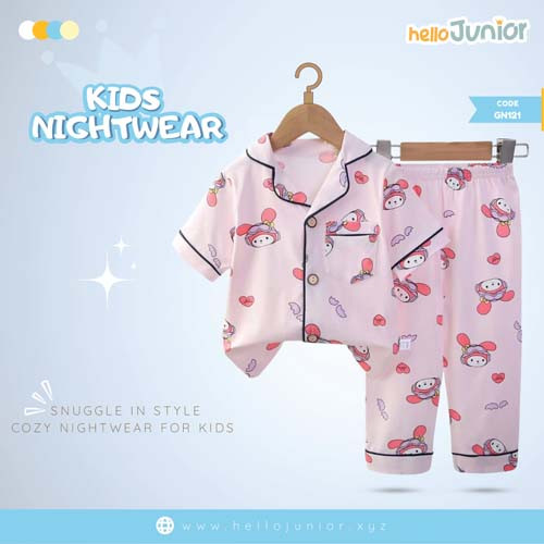 Hello Junior Kids Nightwear / PJ Set / Night Dress (6 Months to 11 Years)